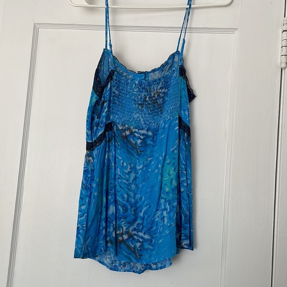 Free People lace trim spaghetti strap top - Picture 2 of 6